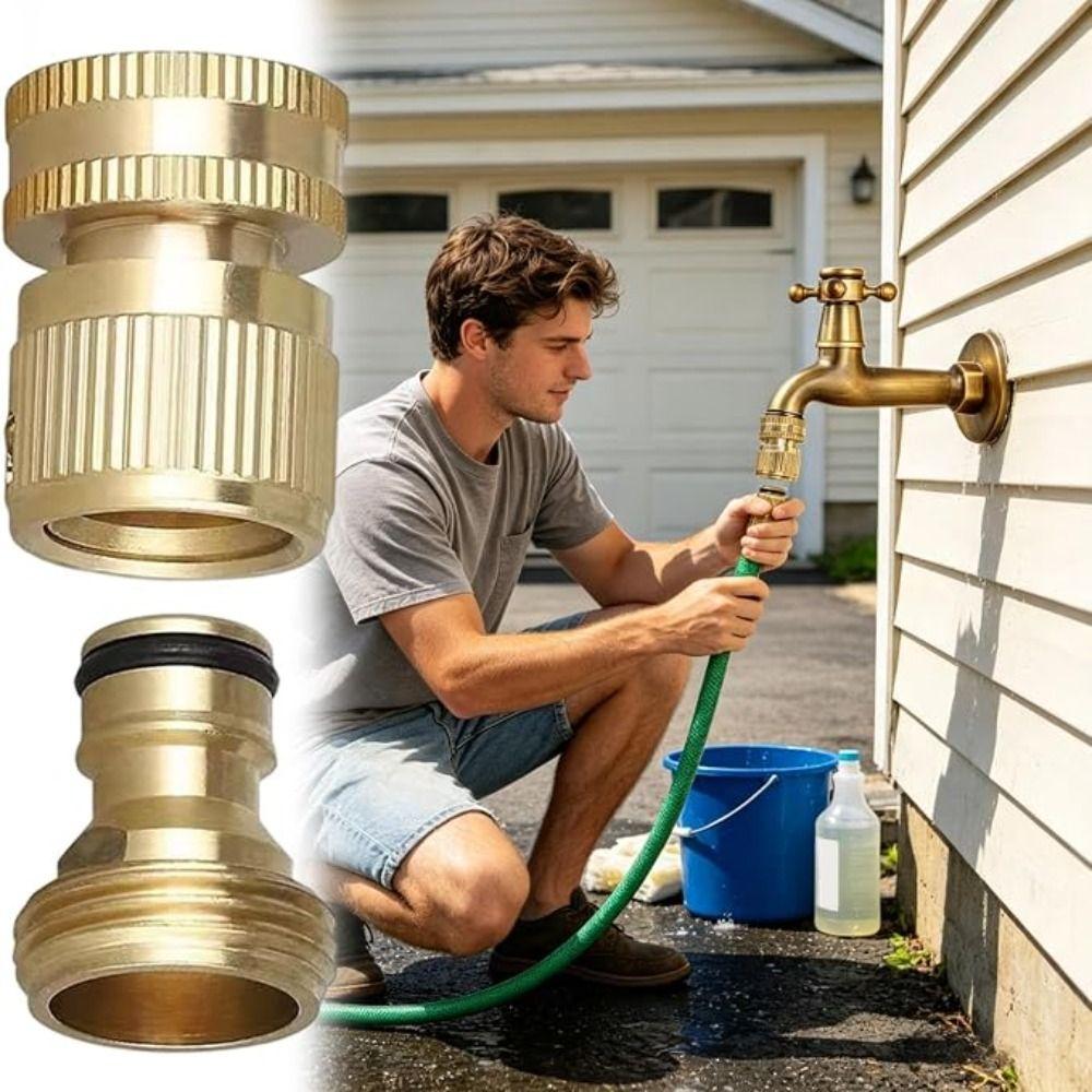 Female/MaleThread Garden Hose Connector Brass Brass Quick Connector Gardening