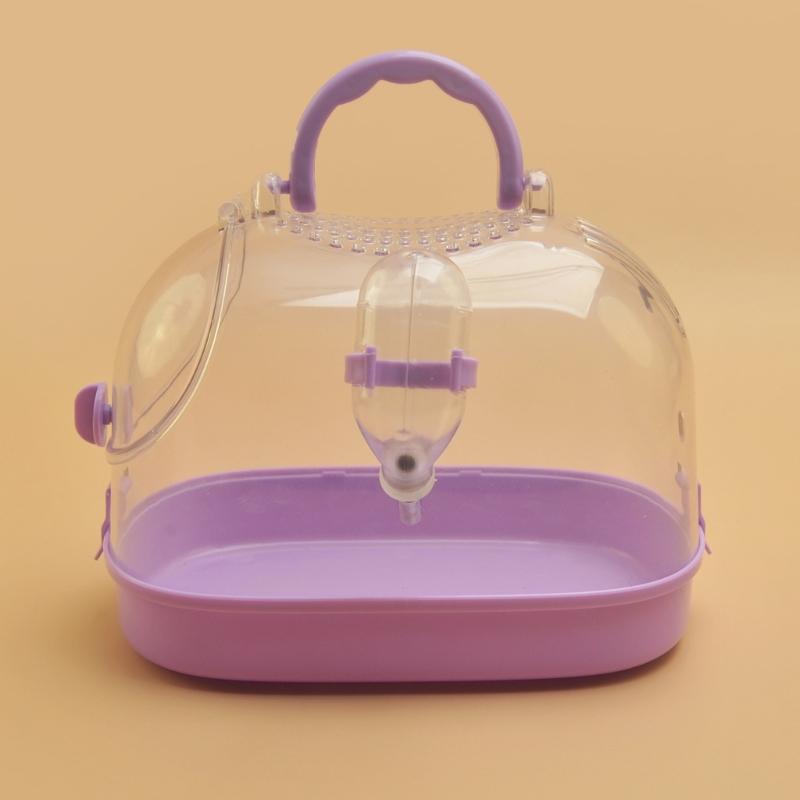 Pet Carriers Box for Hamster Carry Cage Small Animals Travel Box with Water Bottle GuineaPigs Pet Transport Carry Case