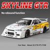 1:24 GTR-R34 S15 Литые Alloy Модель Игрушки Машинки Игрушки Амортизация со Звуком Светом Двери Открываются Транспортные Средства Детская Мода Украшения