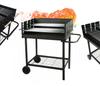 Professional charcoal grill with a shelf on wheels, 95 x 75.5 cm