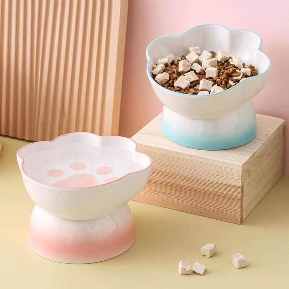 High Foot Dog Food Bowl Large Capacity Pet Feeder Snack Bowls Pet Drinking Bowl For Cats Dogs