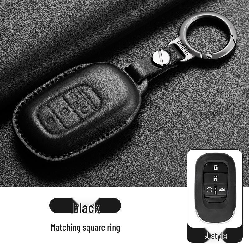 Stylish Key Cover for Eleventh Gen Civic, New CR-V, Accord, XR-V, Crown, HR-V, Xingge, and Haoying - Brown