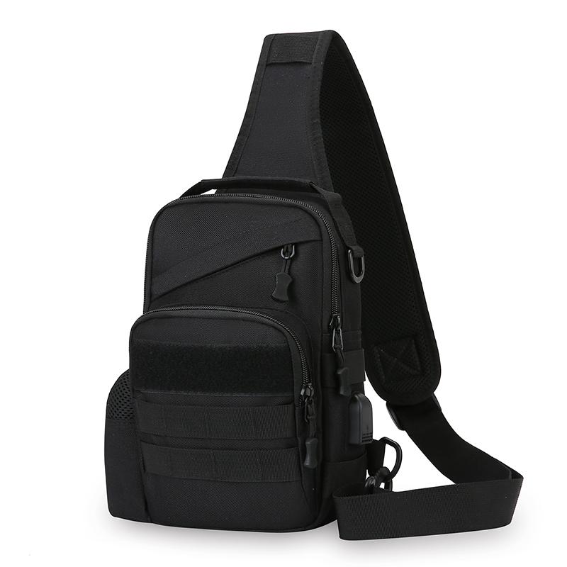 Men Chest Bag Tactical Sling Pack Multi-pocket Crossbody Bags with Bottle Pocket Outdoor Sport Shoulder Sack Hiking Camping Bags