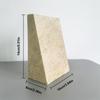 Telazzo Custom Modern Art Deco Handmade Travertine Stone Bookends Irregular Shape Interior Hotel Home Living Decor Birthday