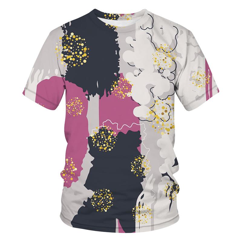 Летняя мода уличная одежда в стиле граффити для мужчин 3D повседневные футболки в стиле хип-хоп с индивидуальным принтом трендовые удобные удобные короткие рукава с круглым вырезом