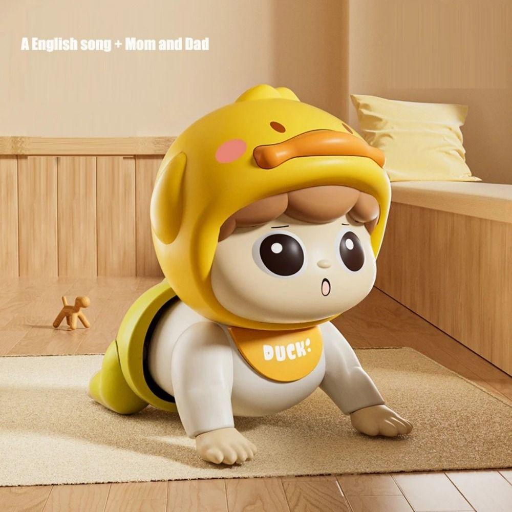 With Sound Learning Crawling Doll Big Eyes Electric Walking Duck Baby