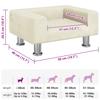 Dog Bed Cream 50x40x26.5 cm Velvet