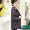 Spring Autumn Mother Windbreaker  Middle-Aged Elderly Coat Women's Outerwear Tops Wear Jacket Plus Size