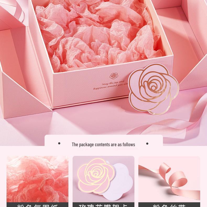 Элегантная розовая подарочная коробка для женщин - Идеально подходит для дней рождения, помады, духов и сюрпризов высокого класса