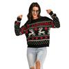 Vintage Fashion Elegant Casual Autumn Round Neck Bottoming Long Sleeve Knitted Christmas Sweater