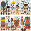 8 African Style Series Face Swap Stickers Make A Face Waterproof Hand Stickers DIY Decorative Stickers
