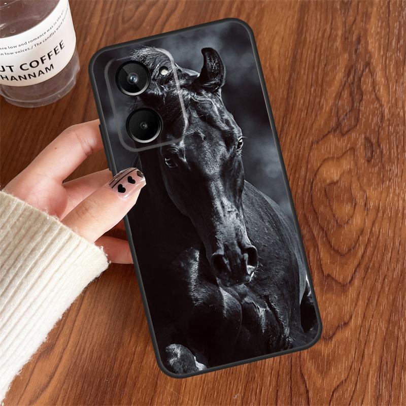 Animal Steed Horse For Realme GT6 GT7 Pro 10 11 12 13 14 15 Pro Plus C55 C71 C65 C63 C61 C53 C67 C35 C75 Case