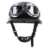Retro DOT-Certified Half Motorcycle Helmet with Goggles for Outdoor Riding