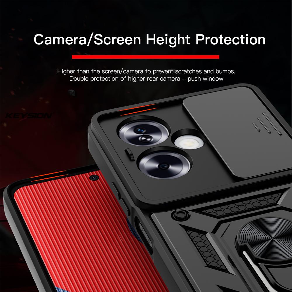 KEYSION Противоударный защитный чехол для OnePlus Nord N30 SE 5G, защитное кольцо для объектива камеры с кольцом-подставкой, чехол для телефона 1+ Nord N30 SE