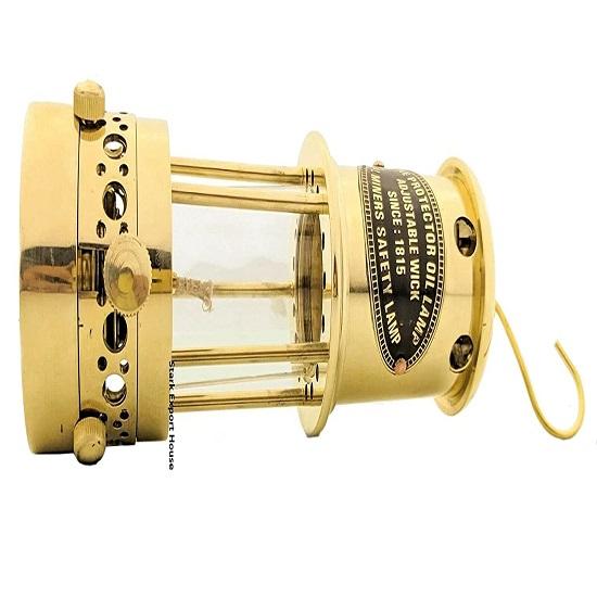 Латунный дизайнерский фонарь Стеклянная масляная лампа Домашнее украшение (8 дюймов)