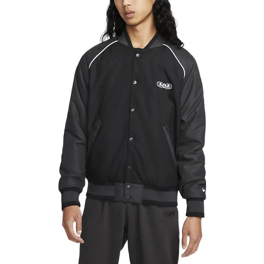 Nike Jackets Men's Black Baseball Collar Moderate Other (Unisex) Jackets DQ6148 010