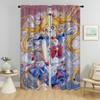 Sailormoons Blackout Curtain for Room 2 Panel Curtains Child Room Partition Shades Home Interior Curtains Halloween Decoration