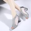 Summer Women Fashion Casual Ankle Sandals High Heels Dress Shoes Woman Open Toe Sandal