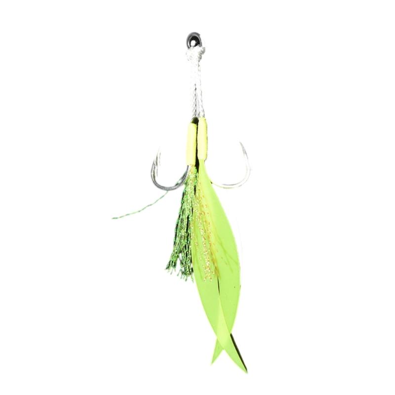 Двойной Assist Hook для вертикальной джиговой ловли, 10 шт. Крючки для джиггинга, Крючки-заменители для медленно тонущих джигов