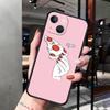 Чехол для мобильного телефона iPhone15 Pro, розовый чехол с рисунком в виде жестов, с рисунком против падений.