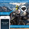 Мотоциклетный шлем Интерком Bluetooth 5.0 CSR Гарнитура 2000 мАч Аккумулятор Защита от помех Handsfree Для Полнолицевого/Половинного шлема