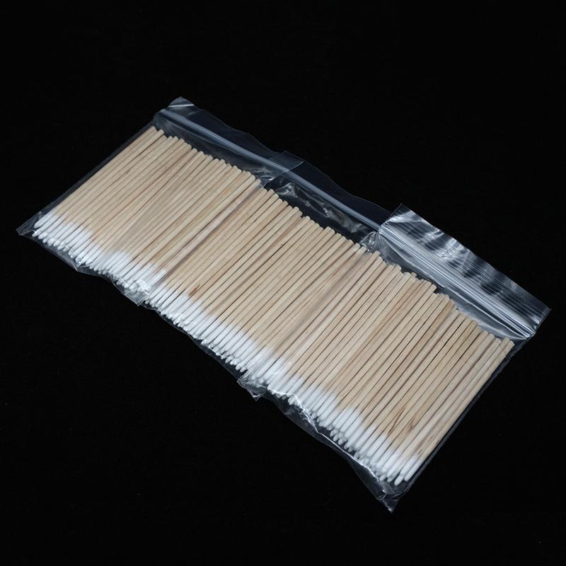 300Pcs Nails Wood Cotton Swab Clean Sticks Nail Polish Remover Art Tools Wooden Cotton Head Manicure Corrector Nail Polish Tool