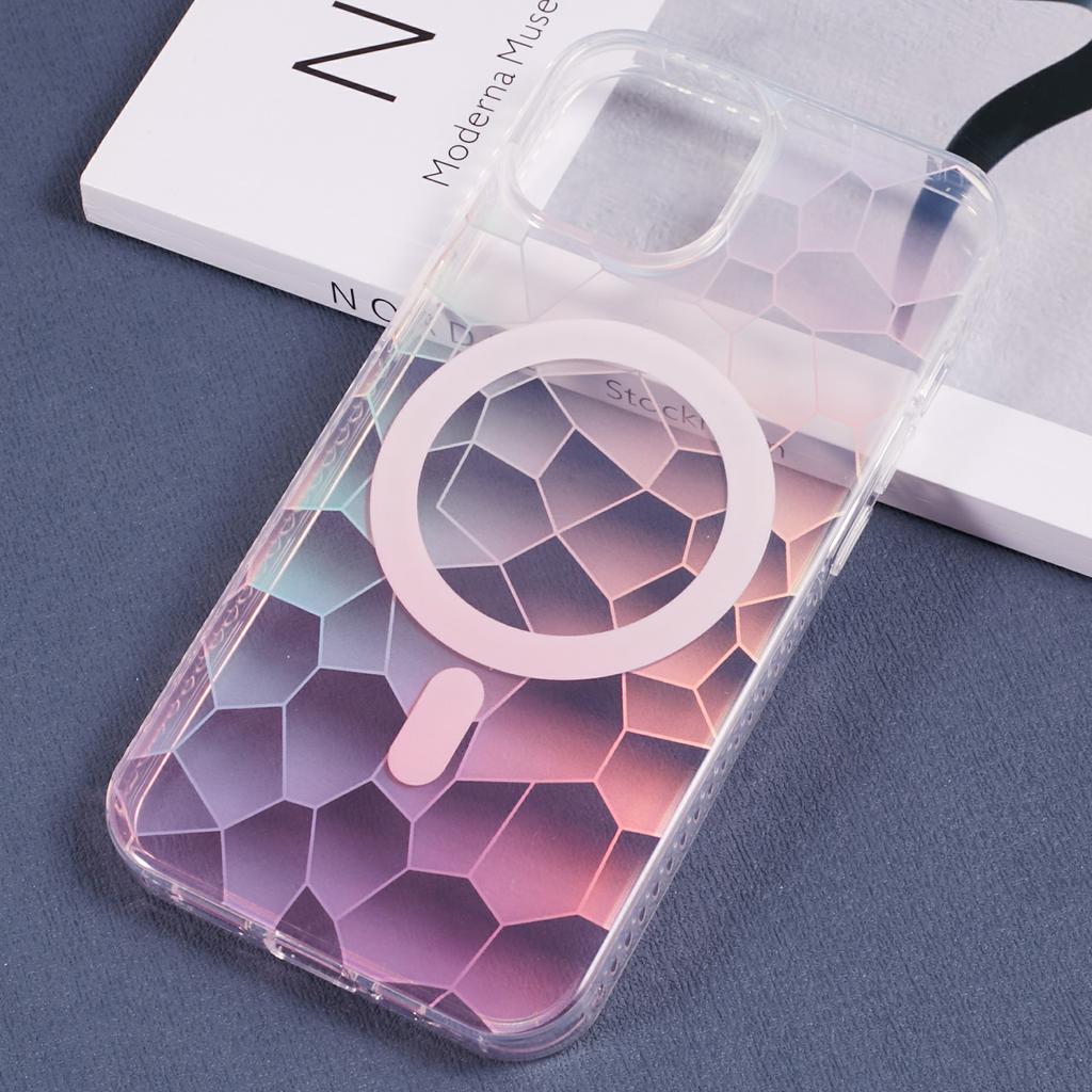 MP Series For iPhone 15 Case Gradient TPU+Acrylic Back Phone Cover Compatible with MagSafe
