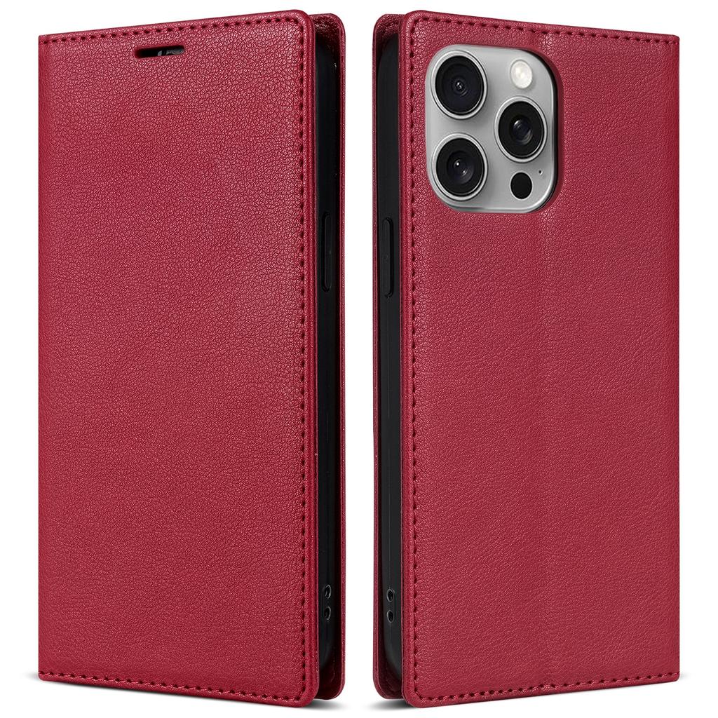 BKS-001 Чехол для iPhone 16 Pro Max из ПУ кожи, чехол для телефона с магнитной застежкой