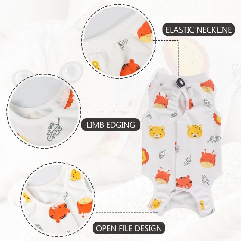 Pet Surgical Recovery Overall Recovery Suit Professional Pet Post-Surgeries Jumpsuits for Small Medium Large Cats