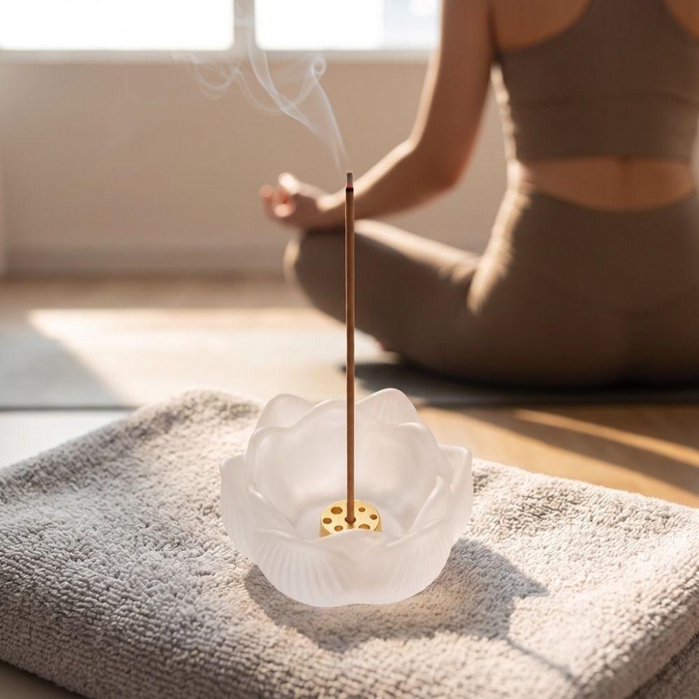 Zen Chinese Style Lotus Incense Burner 9 Hole Lotus Censer Holder Aromatherapy