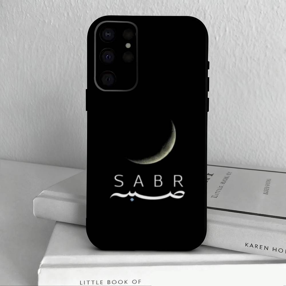Q-Коран Сабр Ислам Терпение КРУТЫЙ Чехол для Телефона Для Samsung S25,S24,S21,S22,S23,S30,Ultra,S20,Plus,Других Мягкий Черный Чехол