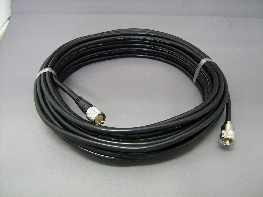 Diamond Antenna Daiichi Denpa Kogyo Diamond Cable Set for Fixed Station 15m Connector Side Detachable 5DF15MB 5D-FB MP-MP (one Type)