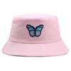 Embroidery Pattern Butterfly Bucket Hat Fisherman Hats Stylish Casual Headwear
