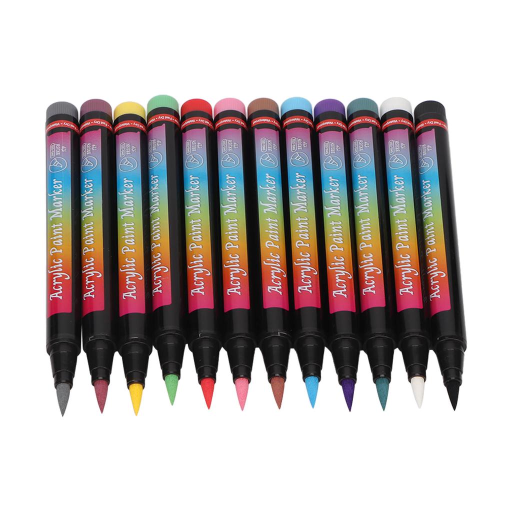 12 шт. Ручки для лака для ногтей, разные цвета, ручка для доттинга, для маникюрных инструментов