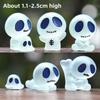 Miniature Resin Ghost Figurine With Glow Effect For Home Decor Enthusiasts