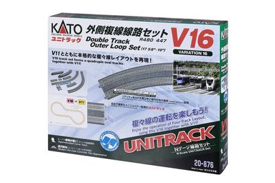 KATO KATO N Gauge V16 внешний двухколейный рельсовый набор R480/447 20-876 железнодорожная модель рельсового набора