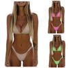 Женский сексуальный приталенный купальник бикини с разрезом на слинге плюс размер (Два куска)