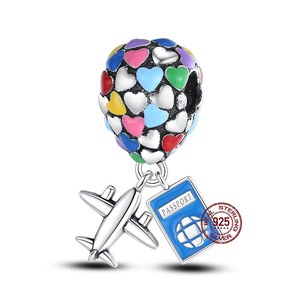 Copper Air Balloon Series Rocket Colorful Romantic Charm Beaded Beads Suitable For 3Mm Original Bracelet