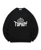 TOPBOY [Без флиса или с флисовой подкладкой] Свитшот с принтом Aeroglobe (Тип C)