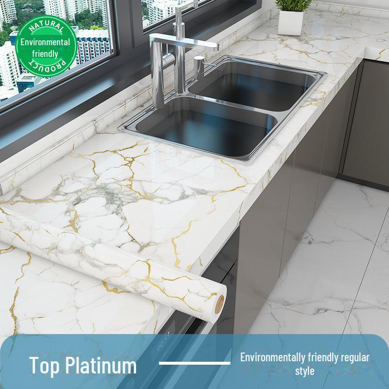 Мраморная антимасляная высокотемпературная самоклеящаяся наклейка для кухонной столешницы