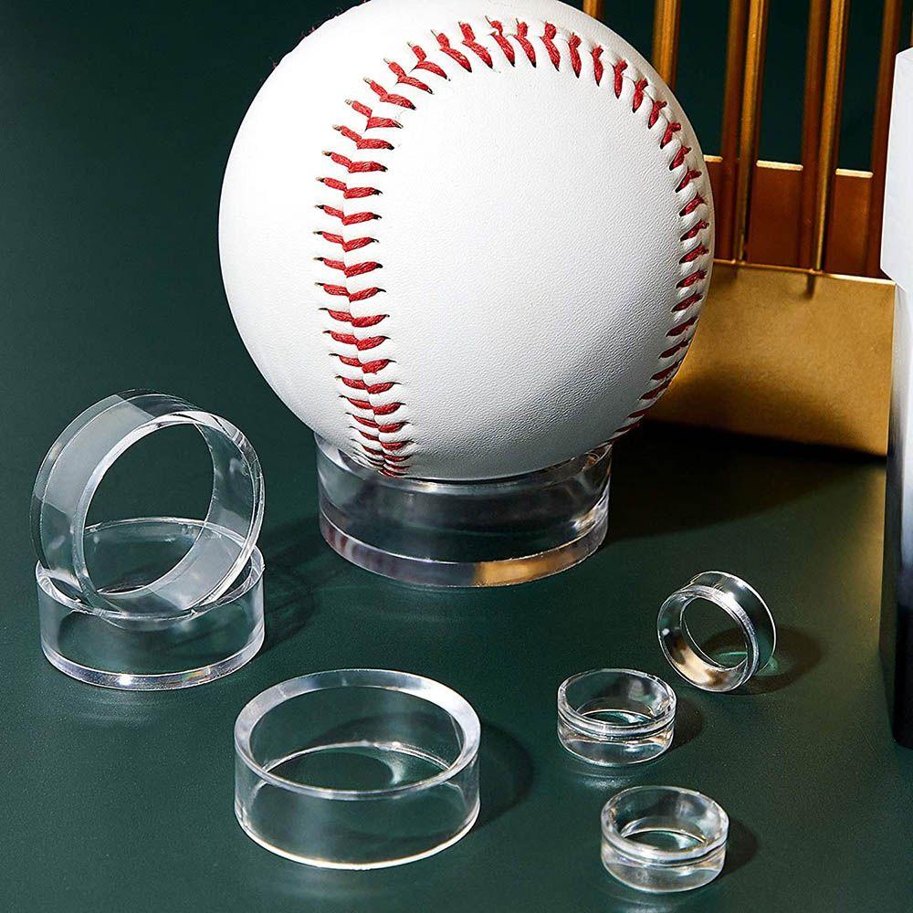 Golf Ball Round Clear Baseball Display Stands Racks Holder Rings Storage Holders