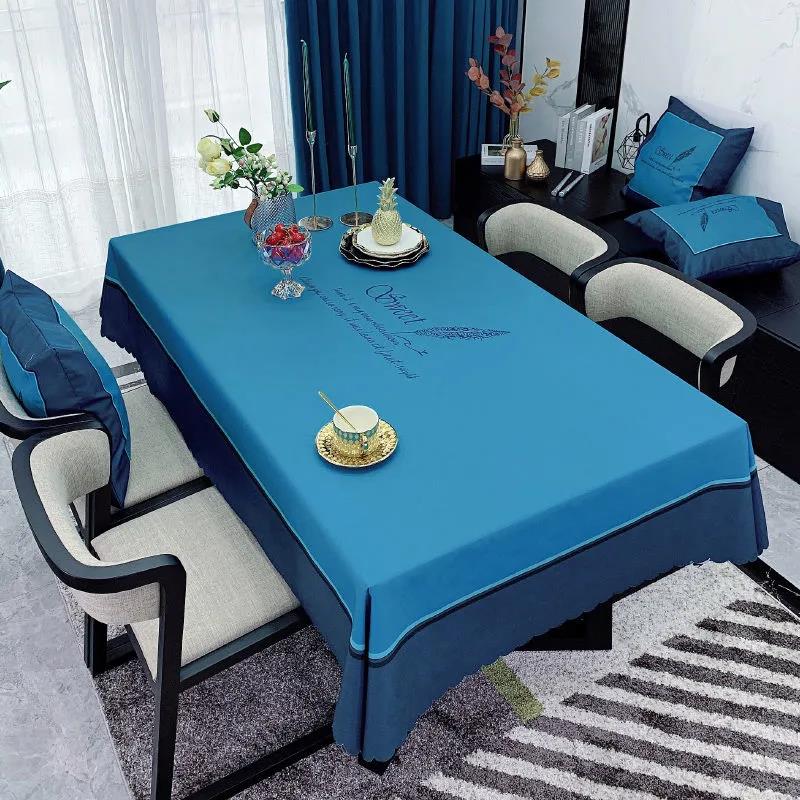 Современная минималистичная скатерть, украшение для кухни, покрытие для обеденного стола, водонепроницаемая и маслостойкая скатерть