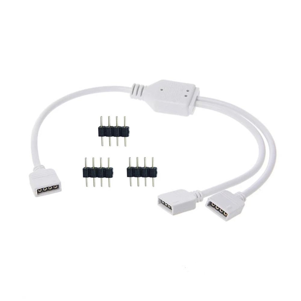 Разъем для светодиодной ленты, female, для 5050 3528, 4-контактный разветвитель, RGB-разъем, 4-контактный RGB-разветвитель, RGB-удлинитель