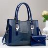 Trendy Crocodile Texture Pu Leather Shoulder Bag For Women Large Stylish Handbag With Zipper Closure Ideal For Everyday Commuting And Fashion