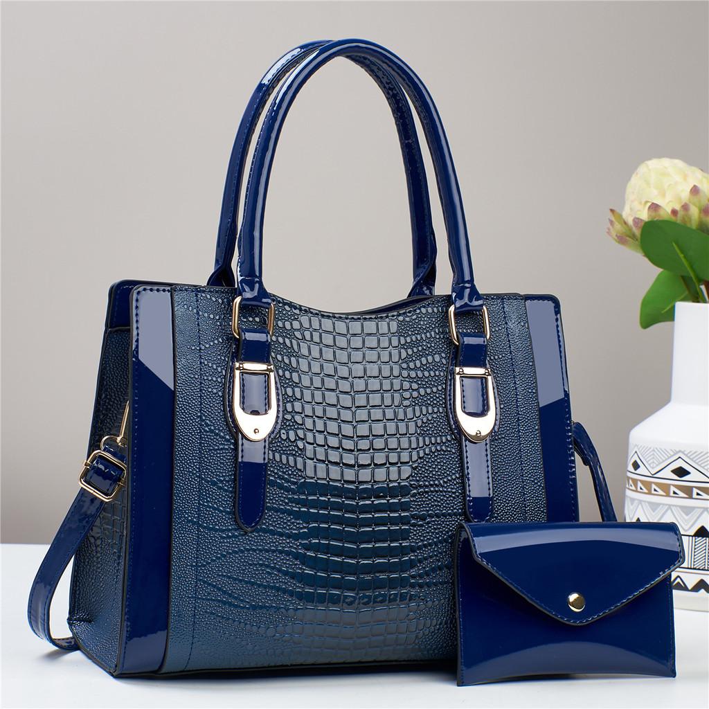Trendy Crocodile Texture Pu Leather Shoulder Bag For Women Large Stylish Handbag With Zipper Closure Ideal For Everyday Commuting And Fashion