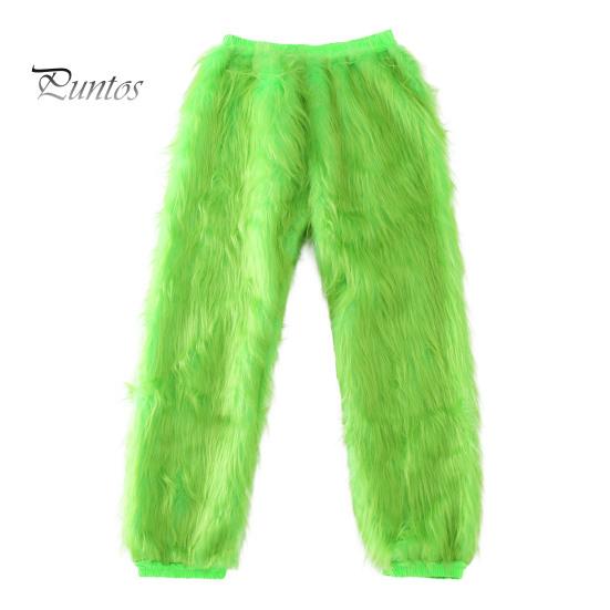 1 комплект рождественского костюма включает в себя верх, штаны, шляпу, пояс, перчатки и бахилы. Зеленый костюм Санта-Клауса из мультфильма, пушистое животное, для косплея, представления, драмы, сцены, оперы.