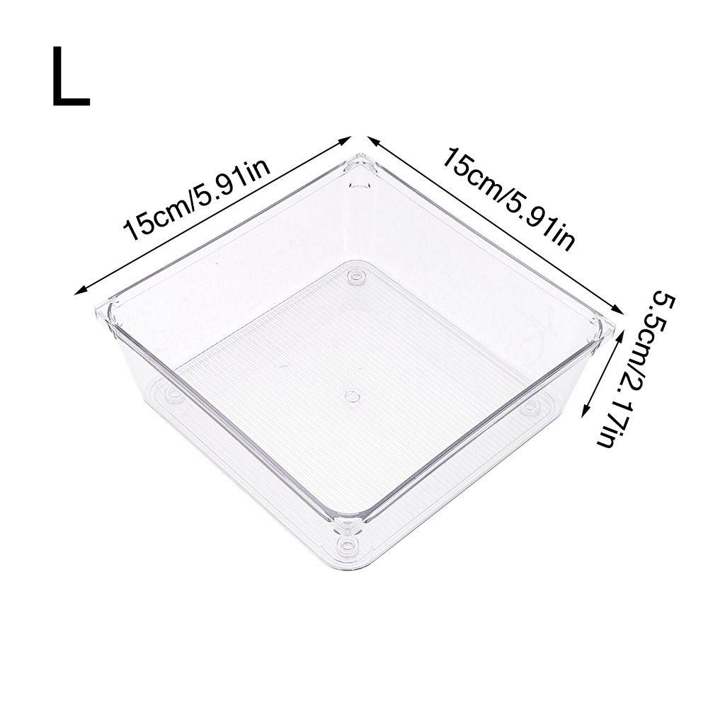 S/M/L/XL/XXL Настольный ящик для хранения Прозрачный органайзер для косметики Коробки Прочный органайзер для хранения