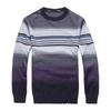 Counter Brand Autumn Striped Wool Crew Neck Sweater for Men HSWD4H048