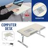 Folding Portable Laptop Stand Holder Study Table Desk Cooling Fan Foldable Computer Desk for Bed Sofa Tea Serving Table Stand