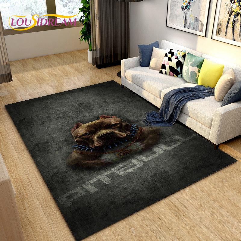 3D мультфильм французский ковер с собакой питбулем, ковер для гостиной, спальни, дивана, коврик для кухни, украшение для кухни, коврик, нескользящий напольный коврик